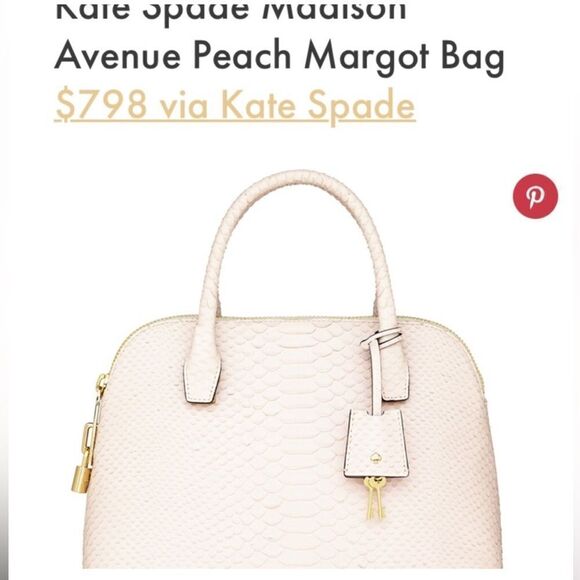 Kate Spade Madison Ave. Light Canary Yellow Court Margot Snakeskin Embossed - Picture 3 of 17